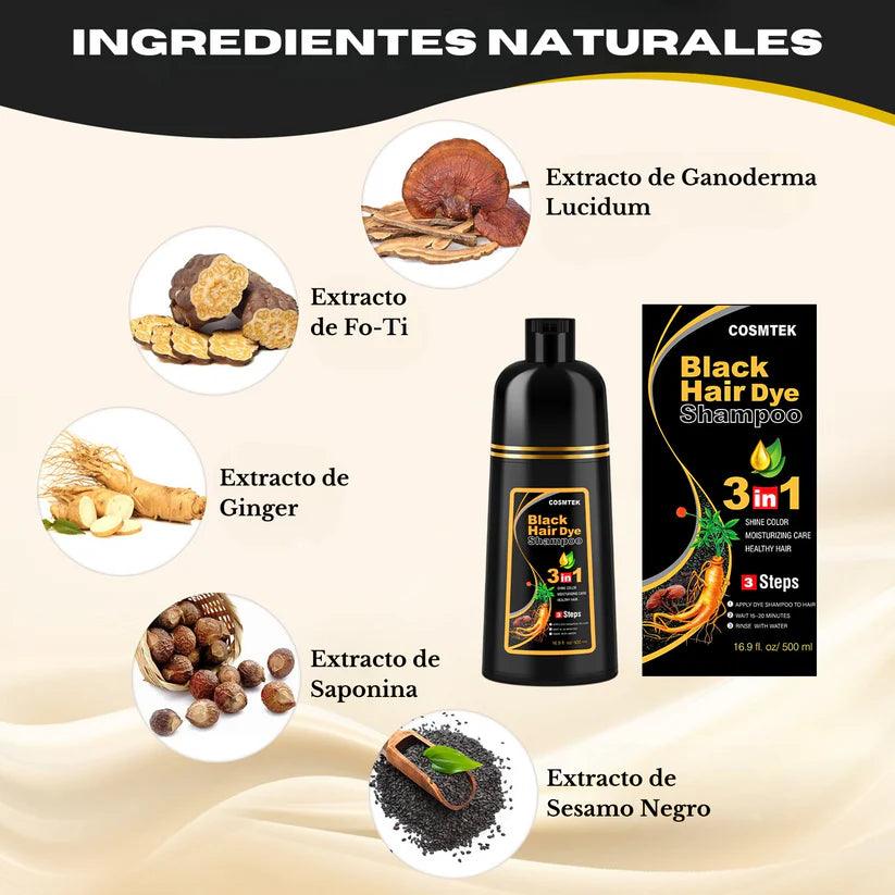 Champú Anticanas 3 en 1 para Mujeres e Hombres - Marrón