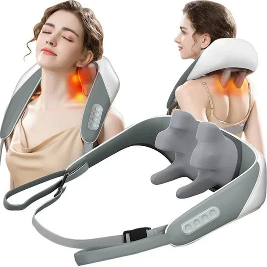 Masajeador 5D para cuello, hombros y espalda con calor terapéutico