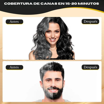 Champú Anticanas 3 en 1 para Mujeres e Hombres - Marrón