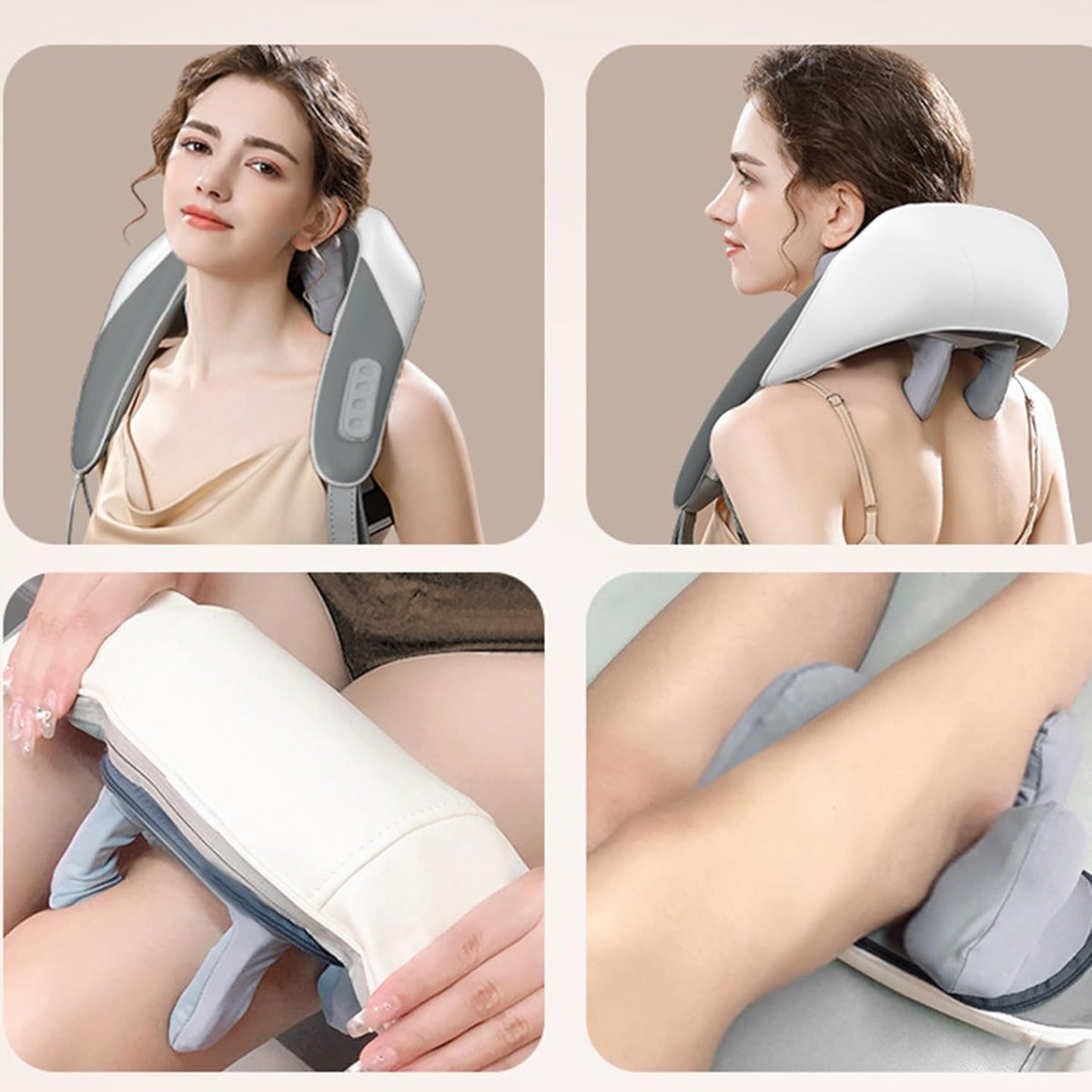 Masajeador 5D para cuello, hombros y espalda con calor terapéutico